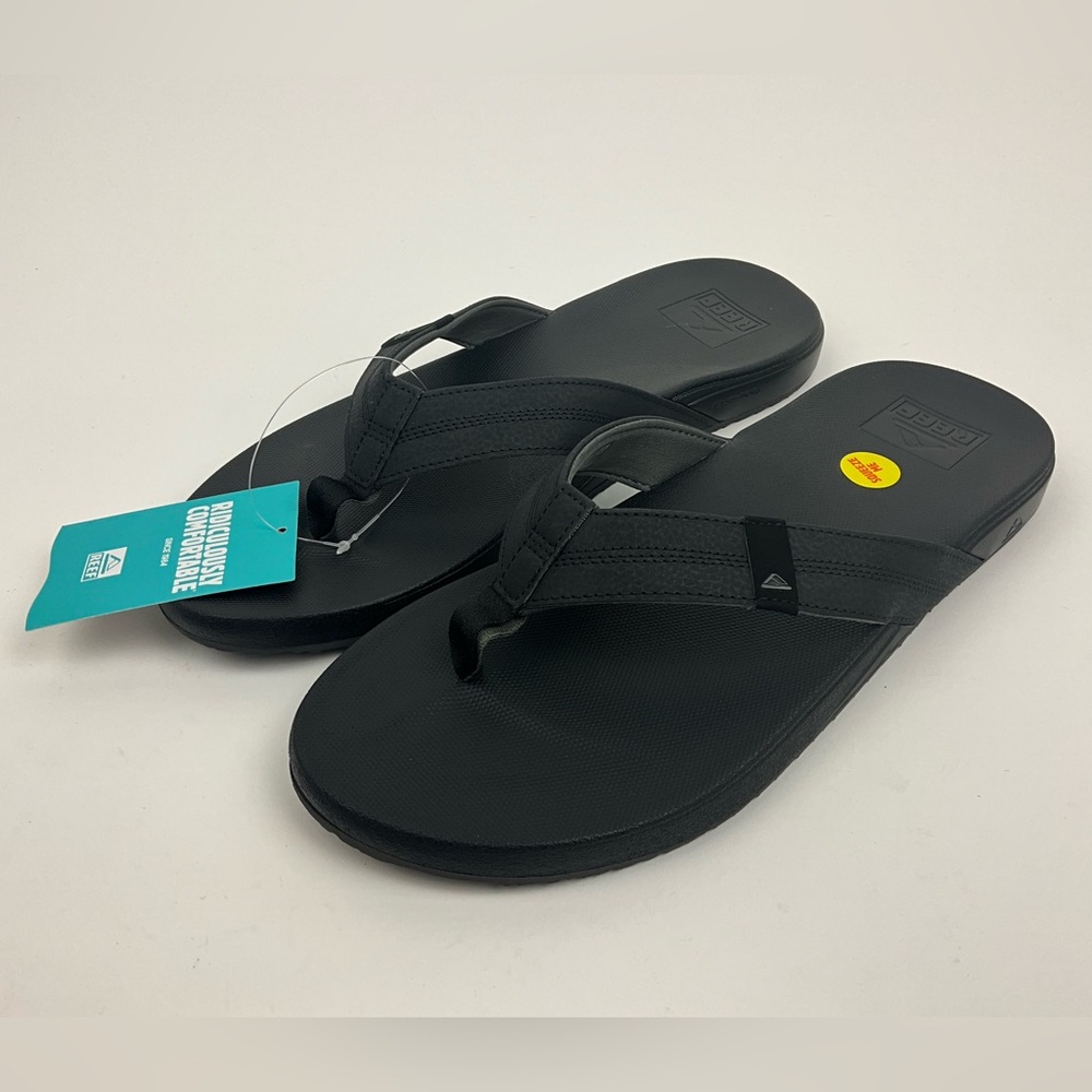 REEF Cushion Phantom Flip Flops Black US Mens Size 13 NWT